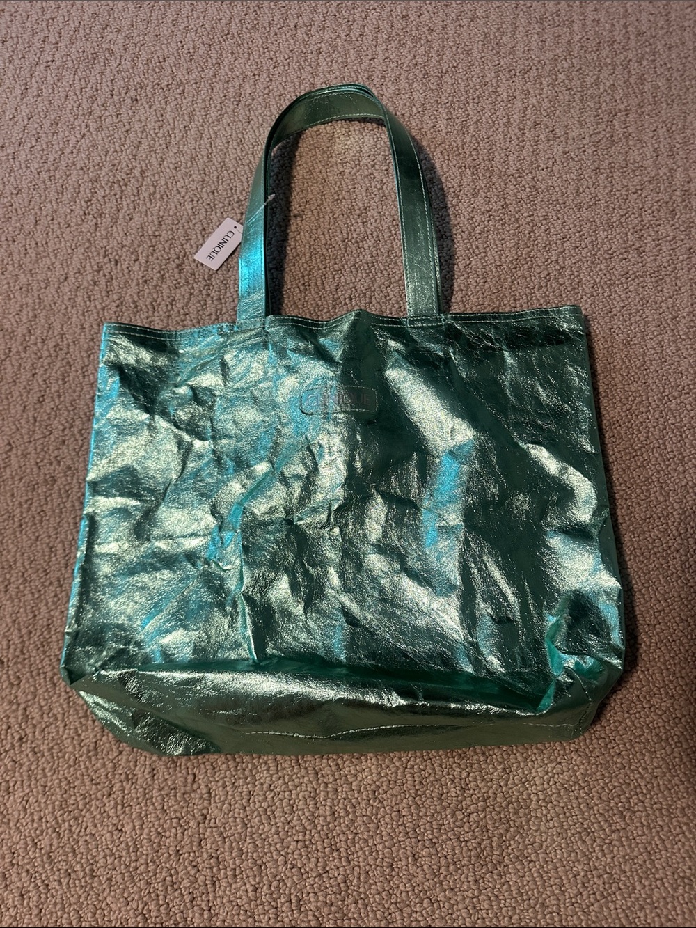 Metallic Green Tote Bag - Clinique
